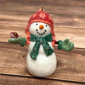 2007 HALLMARK KEEPSAKE ORNAMENT PR4093 WELCOME FRIENDS SNOWMAN CARDINAL